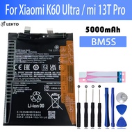 แบตเตอรี่แท้ BM5S สําหรับ XIAOMI Mi 13T Pro/K60 U1tra/K60 bm5s ความจุแบตเตอรี่ 5000mAh+ชุดไขควงถอด แ