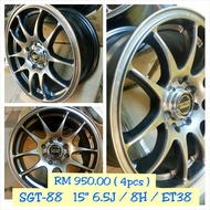 Alloy Rim Wheel 15" SGT-88 6.5J / ET38 / 4H 100 / 4H 114.3 ( 1pcs )