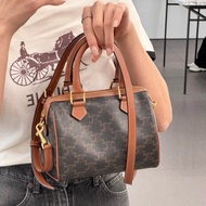 Celine Classy Single Product Boston Pillow Bag Old Flower Boston Bag Handbag Shoulder Bag Messenger 