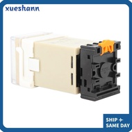 XUESHANN Digital Time Relay, 0.01S-99H99M with Socket Base Time Relay, Precision Timing DH48S‑2Z 220