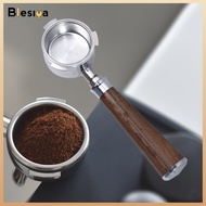 Blesiya 51mm không đáy portafilter với lồng Lọc gỗ đặc cà phê portafilter