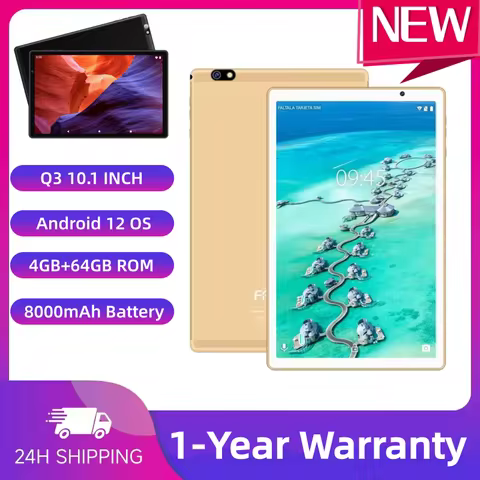 Octa-Core 10.1" HD IPS Android 12 Tablet PC 4GB+64GB WIFI Bluetooth 5.0 1280*800 IPS 8000mAh UNISOC 