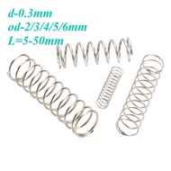 Small spring SUS304 compression spring d0.3mm OD3/4/5/6mm length 5-50mm