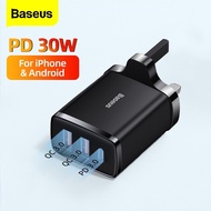 Baseus ปลั๊ก（A LOVABLE）เครื่องชาร์จ USB EU UK คู่แบบ C 20W/30W,PD3.0 QC3.0ชาร์จเร็ว