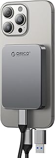 ORICO 256GB Magnetic Portable SSD, Metal Body, 4K HDR Record and Store, Up to 460MB/s, USB C&A 2 in 