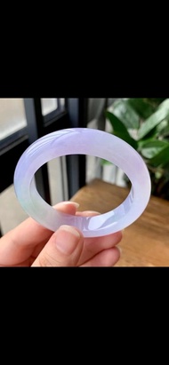 冰種玉鐲 天然翡翠玉鐲 A玉 手鐲 • 冰種紫羅蘭翡翠福鐲