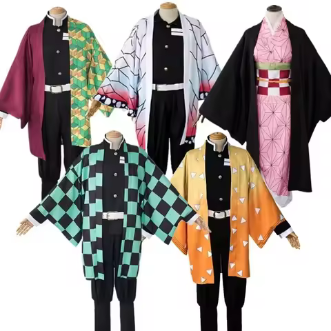 New Slayer Cosplay Tanjiro Nezuko Cosplay Kids Shinobu Costume Japanese Anime Cartoon Halloween Cost