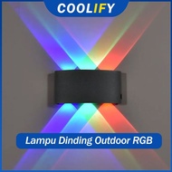 12LEDS LAMPU DINDING LED LAMPU WARNA-WARNI OUTDOOR MINIMALIS .