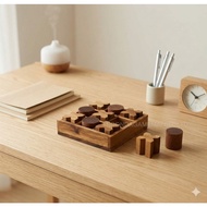 Wooden Games Ox Box 3D cube 3D Size 10*10*3cm.