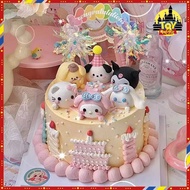 Purple Kuromi Cake Decoration, Baking Toy, Big Eared Dog, Kitty Cat Cartoon Cake Decoration