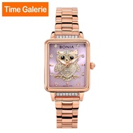 Bonia Missie Tale BNB10745-2507 Rose Gold Stainless Steel Strap with Purple Dial Analog Women Watch
