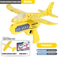 Mainan Anak Pesawat Terbang Berlampu / Mainan Pistol Penembakan Pesawat Busa / Pistol Pesawat Ketape