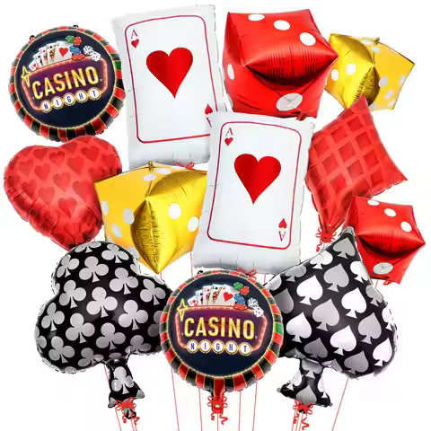Dice and Cards Casino Balloons Casino Theme Balloons Dice Balloons, Casino Theme Parties Poker Ballo