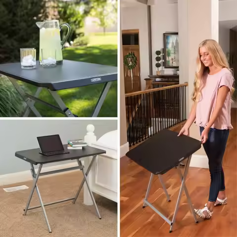 2025 NEW Lifetime 30 in. Rectangle Folding Table, Indoor/Outdoor Light Commercial Grade, Black (8062