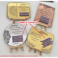 Engrave Lase Acrylic Mirror Plate  Engrave Aku Terima Nikah Ijab & Kabul / Wedding / Mas Kahwin /Han