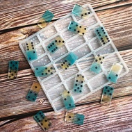 flgo DIY Dominos Shape Epoxy Silicone Mold Dominos Shape Resin Casting Mold for Children Handmade Ar