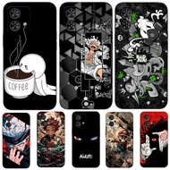 Case For Motorola MOTO G84 5G Case Soft Silicone Phone Cover Black Tpu Funny Punk
