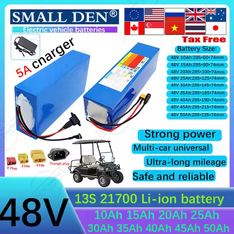 48V 10Ah 15Ah 20Ah 25Ah 30Ah 35Ah 40Ah 45Ah 50Ah 21700 lithium battery pack 0-2500W high power with 