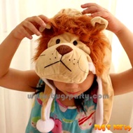 Animal Plush Hat Lion, Tiger, Wolf Jungle safari theme party wear