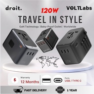 Universal Travel Adapter | USB + Type-C Charger | All-in-One International Plug | 120W/100W/67W/65W/