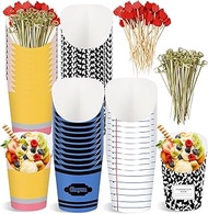 FYSUIMU 48 Pcs Back to School Charcuterie Cups with 100 Pcs Sticks Pencil Notebook Composition Crayo