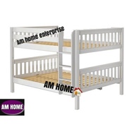 ***Harga Kilang*** Katil 2 tingkat, katil kayu double, Queen Double Decker, bunk bed, wooden bed que