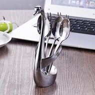 Set Peralatan Makan Rak Tempat Sendok Garpu Angsa Lucu Elegant Vintage
