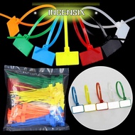 INCENSIX 100pcs Cable Tag Easy Mark Tag Labels Markers Mesh Wire Marker Colorful Tag
