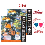 ALICE ( .010 ~ .047 ) A306-XL Acoustic Guitar String SET - Tali Gitar Akustik Gitar Kecil 1 Set Mura
