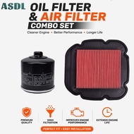 ASDL Motorcycle High filterability Oil Filter Air Filter Set For SUZUKI DL650 V-Strom650