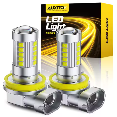 AUXITO 2x Mini Size H11 H16(JP) LED Fog Lights 6500K White H8 H9 9006/HB4 H10 LED Driving Lamp Bulbs