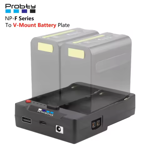 Probty NP-F970 F750 F550 Battery To V-Lock V-Mount Buckle Bracket Adapter Converter for Sony Anton B