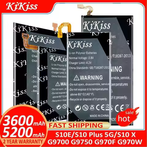 KiKiss Battery For Samsung Galaxy S10 E Plus S10+ 5G X S10E S10Plus S10X G9700 G9750 SM-G970F/DS G97
