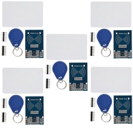 5 Pcs MFRC522 RFID Kit for Arduino Raspberry Pi(RC522 Sensor Module + S50 Blank Card + Key Ring )