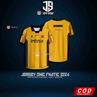 [FREE CUSTOMIZATION] Latest Premium 2026 Onic Fnatic Jersey Infinix T-Shirt, Free To Put Name And Ba