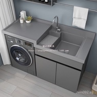 Quartz Stone Aluminum Honeycomb Laundry Island Cabinet High Low Sink Ha Jia Integrated Combination B