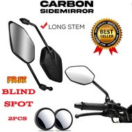 KYMCO KRV 175-180- Carbon Long Stem Side Mirror new carbon black CoD