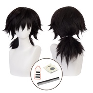 HOLOUN Demon Slayer Wig Cosplay Tanjiro Kamado Iguro Obanai  rose net Anime Hair Accessories