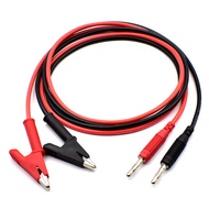 【HOT】 2Pcs 4mm Banana Plug to Alligator Clip Test Lead Wire Cable Set 14AWG for Multimeter Oscillosc