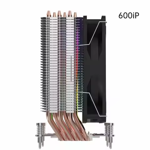 For Bingdu BD600 Copper Tube CPU Cooler 12CM Quiet Fan Universal Bracket For AMD AM4 Compatible With