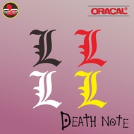 Cutting Sticker anime Logo L Death Note Oracal material