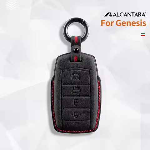 suede 4 Buttons Car Key case Fob Cover For Hyundai Genesis G70 G80 EQ900 G90 Protector smart remote 