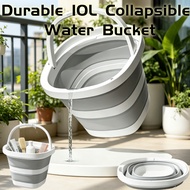 Durable 10L Collapsible Water Bucket Multi-purpose Portable Folding Pail for Travel and Daily House 