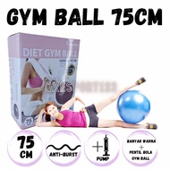 GYM BALL 75cm Yoga Ball/ – Anti-Slip Gymnastics Ball, Suitable for Gymnastics, Fitness, Pilates & Yo