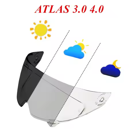 Atlas 3.0 Helmet Visor For RUROC ATLAS 3.0 4.0 Motorcycle Helmets Visor Goggles Plating Silver Red R