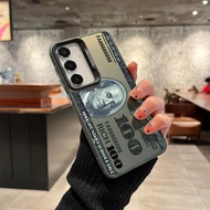 New Fashion USD Style Phone Case For Samsung S25 S24 S23 S22 S21 S20 FE Ultra Plus Laser Hard PC+TPU