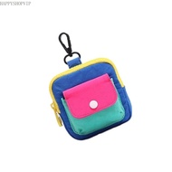 HSV Trendy Color Block Coin Purse Compact Lightweight Organizer For Essential