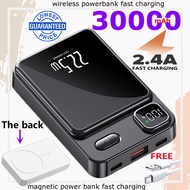 [SG Stock]Magnetic power bank 30000mAh Wireless powerbank fast charging With Type c Portable charger