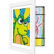 Kids Art Frames - 8.5x11 Front Opening Kids Artwork Frames Changeable, Magnetic Door Holds 100 Art P