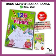 125 Latihan Kawalan Pensel (MommyHappy) | Buku Belajar Menulis Prasekolah Latihan Kemahiran Menulis Kanak-kanak